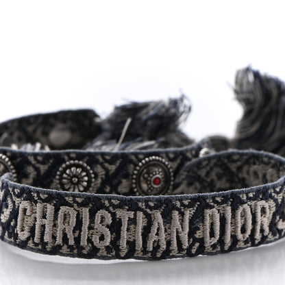 Christian Dior Woven Cotton Oblique J'Adior Friendship Bracelet Set Blue 4 of 4