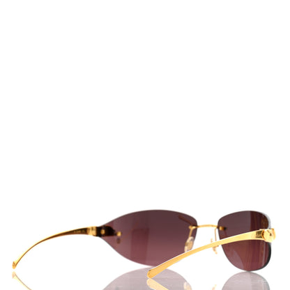 Cartier Panthere De Cartier Rimless Sunglasses Gold 4 of 7