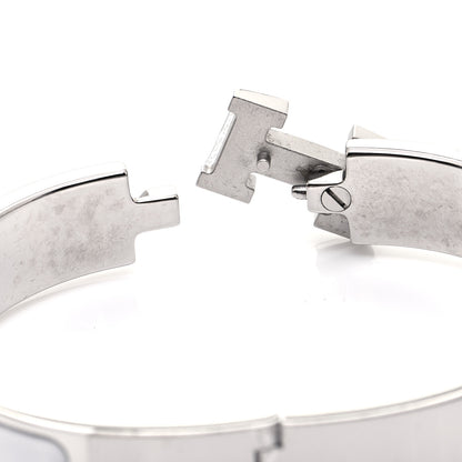 Hermes Enamel Narrow Clic Clac H Bracelet PM White 6 of 7