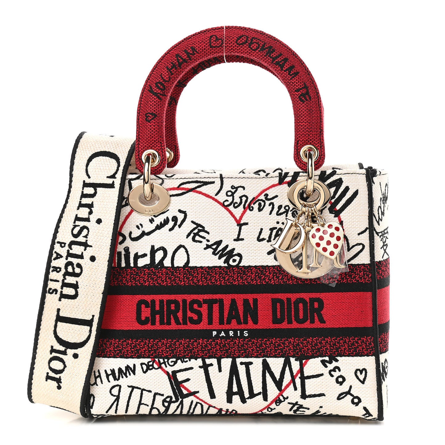 Canvas Medium DiorAmour Graffiti Lady D-Lite Latte
