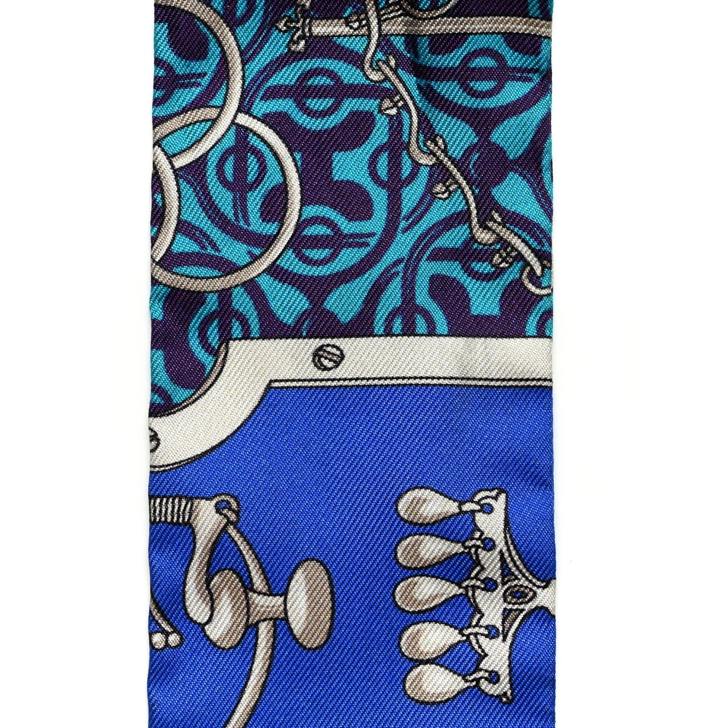 Silk Mors Et Gourmettes Remix Twilly Bleu Roy Turquoise Prune