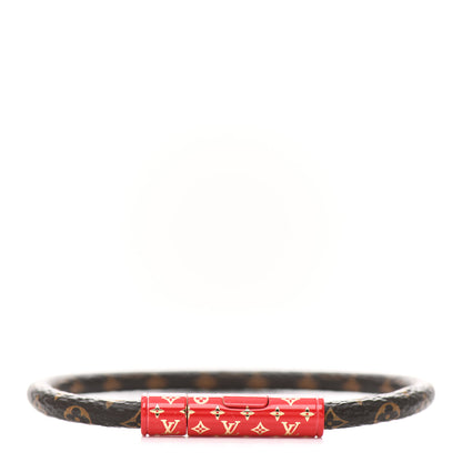 Louis Vuitton Monogram Confidential Bracelet 17 Red 1 of 3
