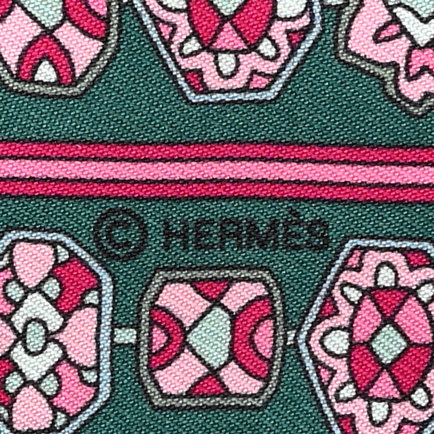 Hermes Silk Tapis Persans Twilly Lagon Vert Rose 3 of 5