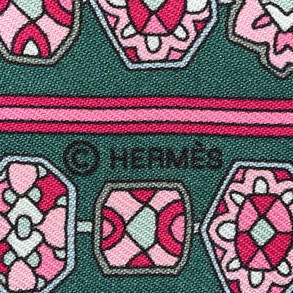 Hermes Silk Tapis Persans Twilly Lagon Vert Rose 3 of 5