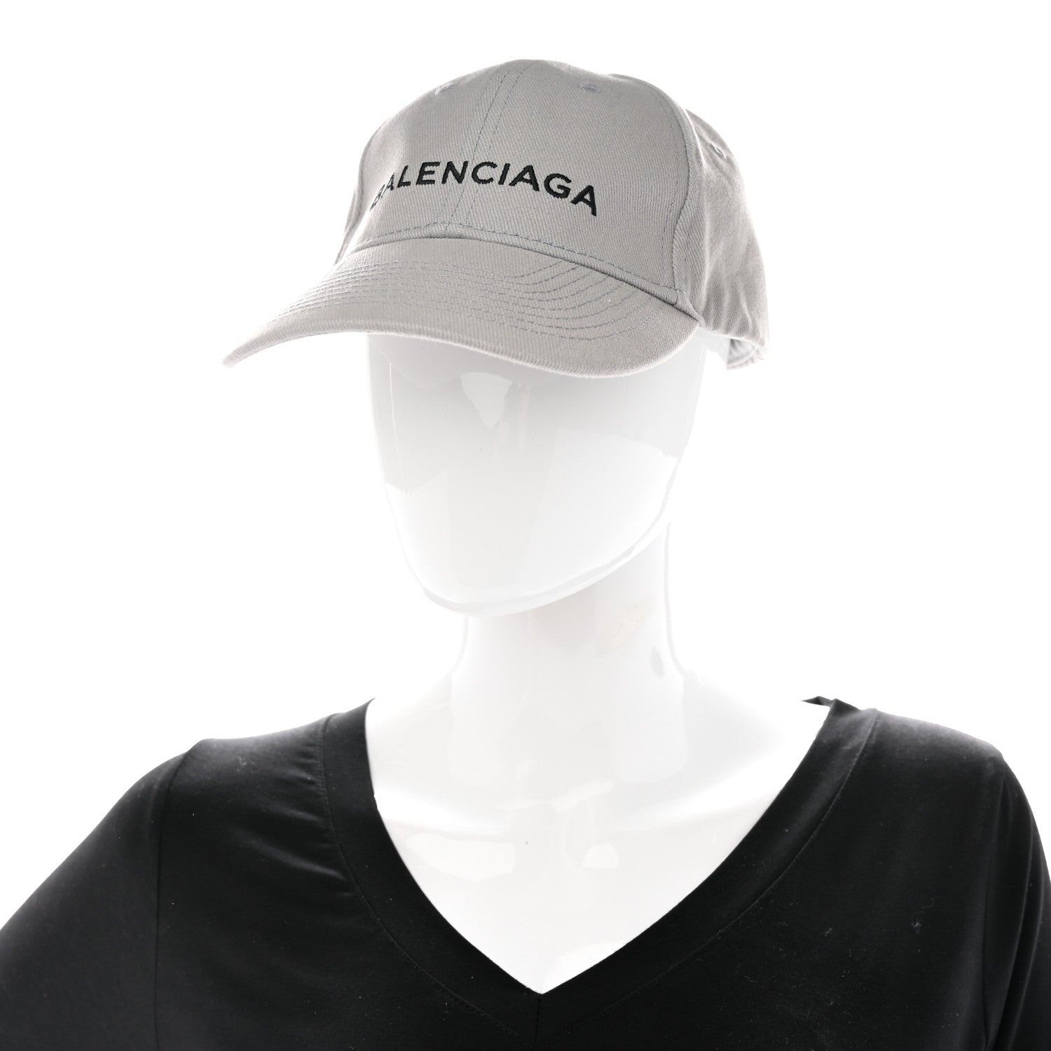 Balenciaga Cotton Drill Logo New Baseball Hat L Lead Black 2 of 12