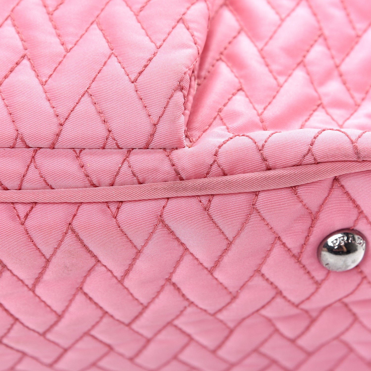 Prada Nylon Tessuto Impuntu Quilted Shoulder Bag Pink 11 of 13