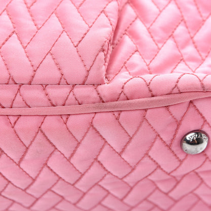 Prada Nylon Tessuto Impuntu Quilted Shoulder Bag Pink 11 of 13