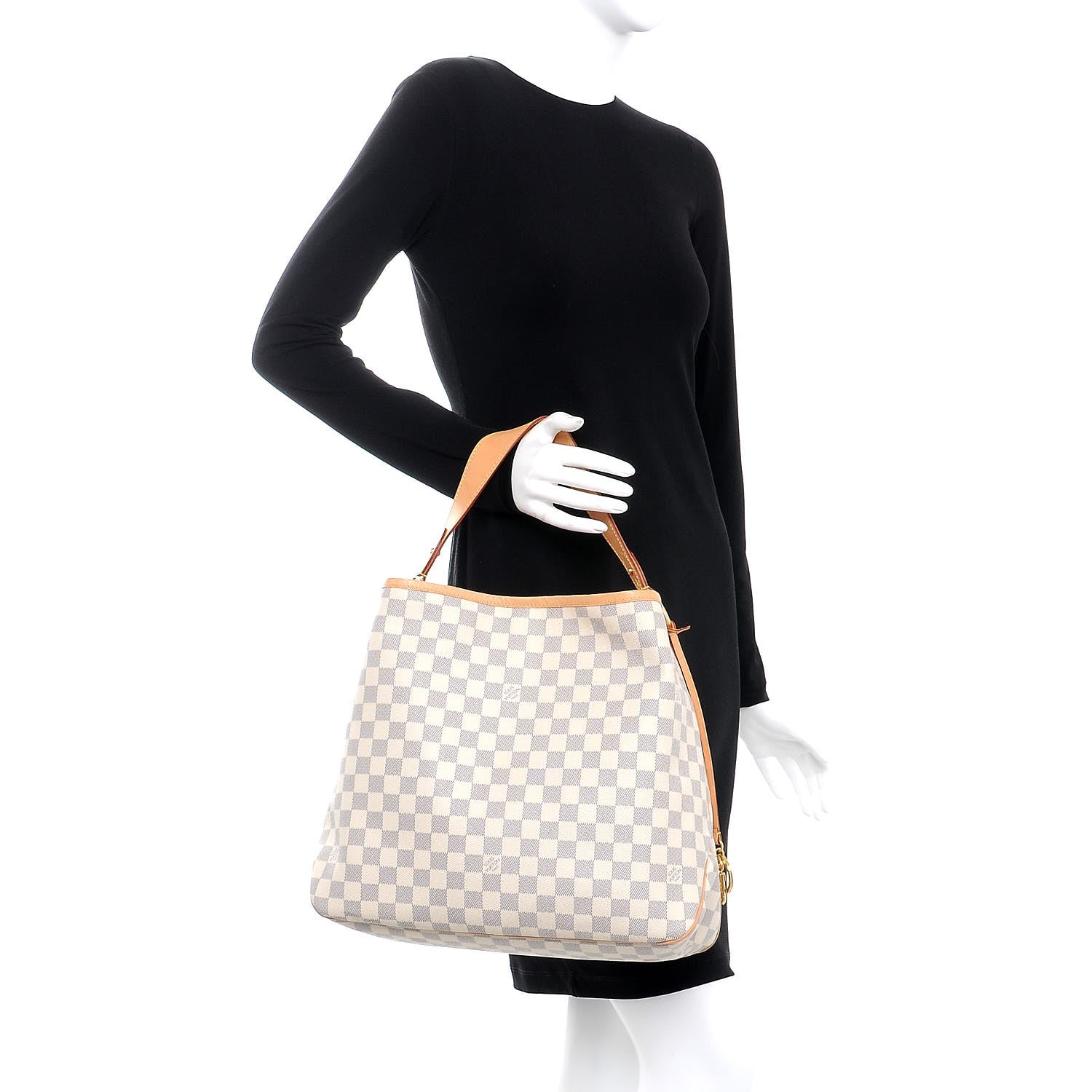 Louis Vuitton Damier Azur Delightful MM Pink 2 of 11