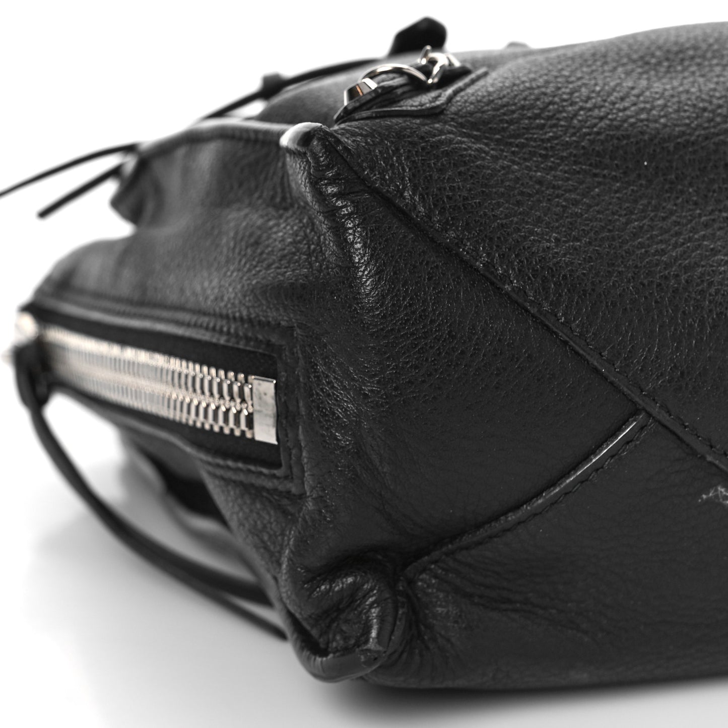 Calfskin Papier Mini A4 Zip Around Tote Black Chartreuse