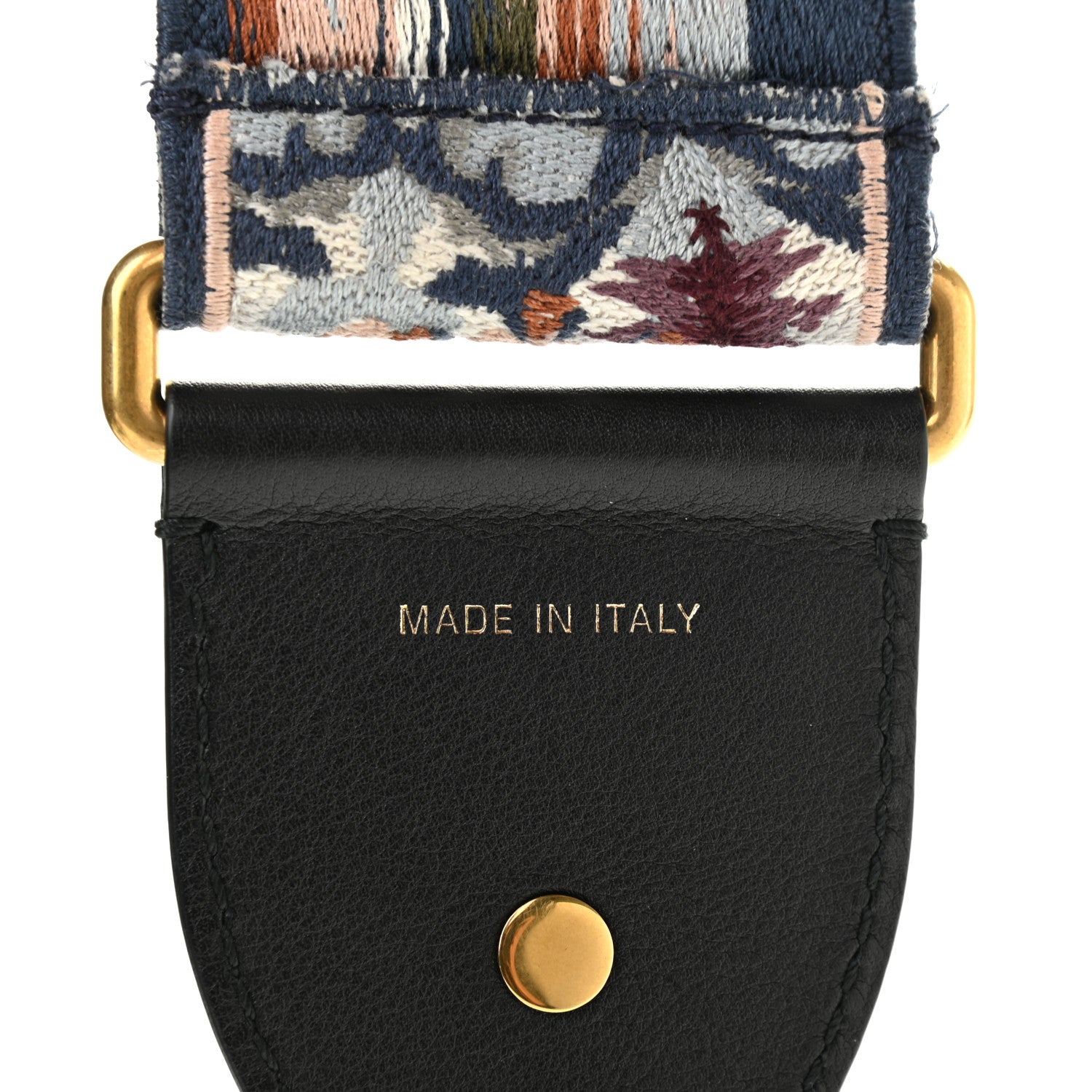Christian Dior Canvas Embroidered Studded KaleiDiorscopic Shoulder Strap Multicolor 4 of 11