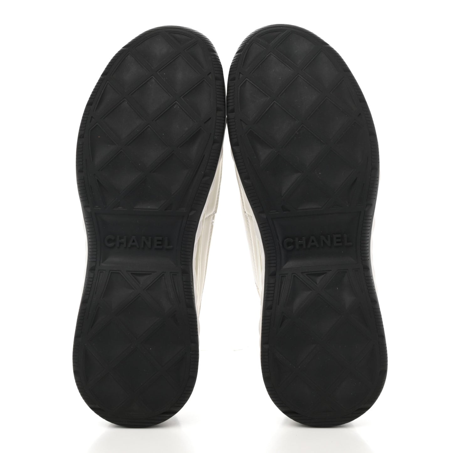 Velvet Calfskin Mixed Fibers CC Sneakers 39 Ivory Black