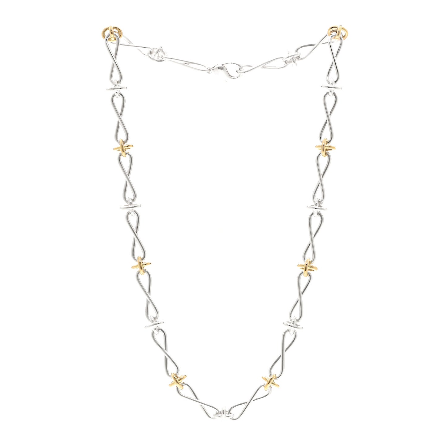 Sterling Silver 18K Yellow Gold Paloma Picasso Twist Chain Necklace