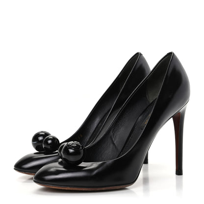 Louis Vuitton Glazed Calfskin Betty Pumps 37.5 Black 3 of 10