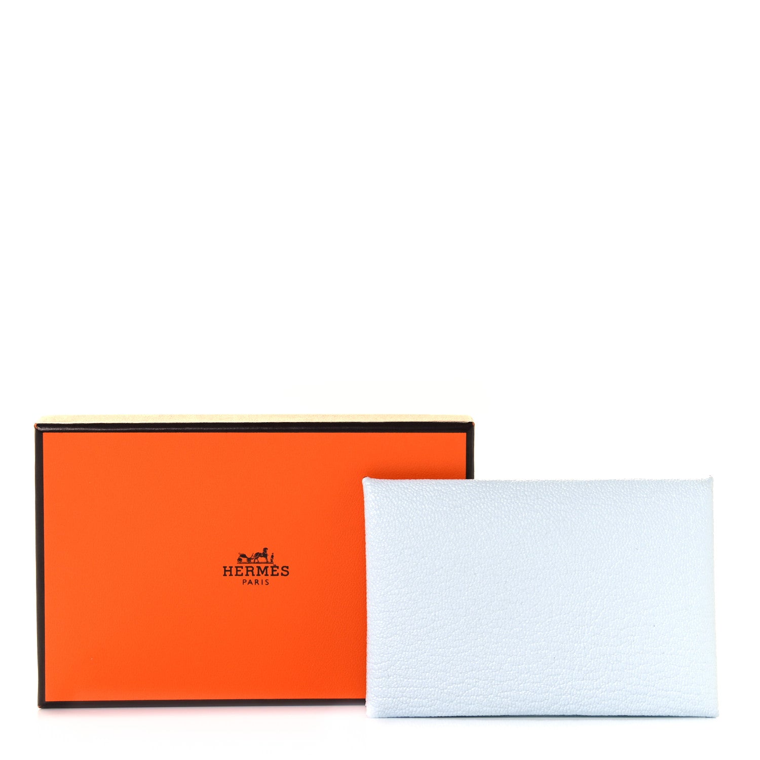 Hermes Chevre Mysore Calvi Card Case Bleu Brume 8 of 8