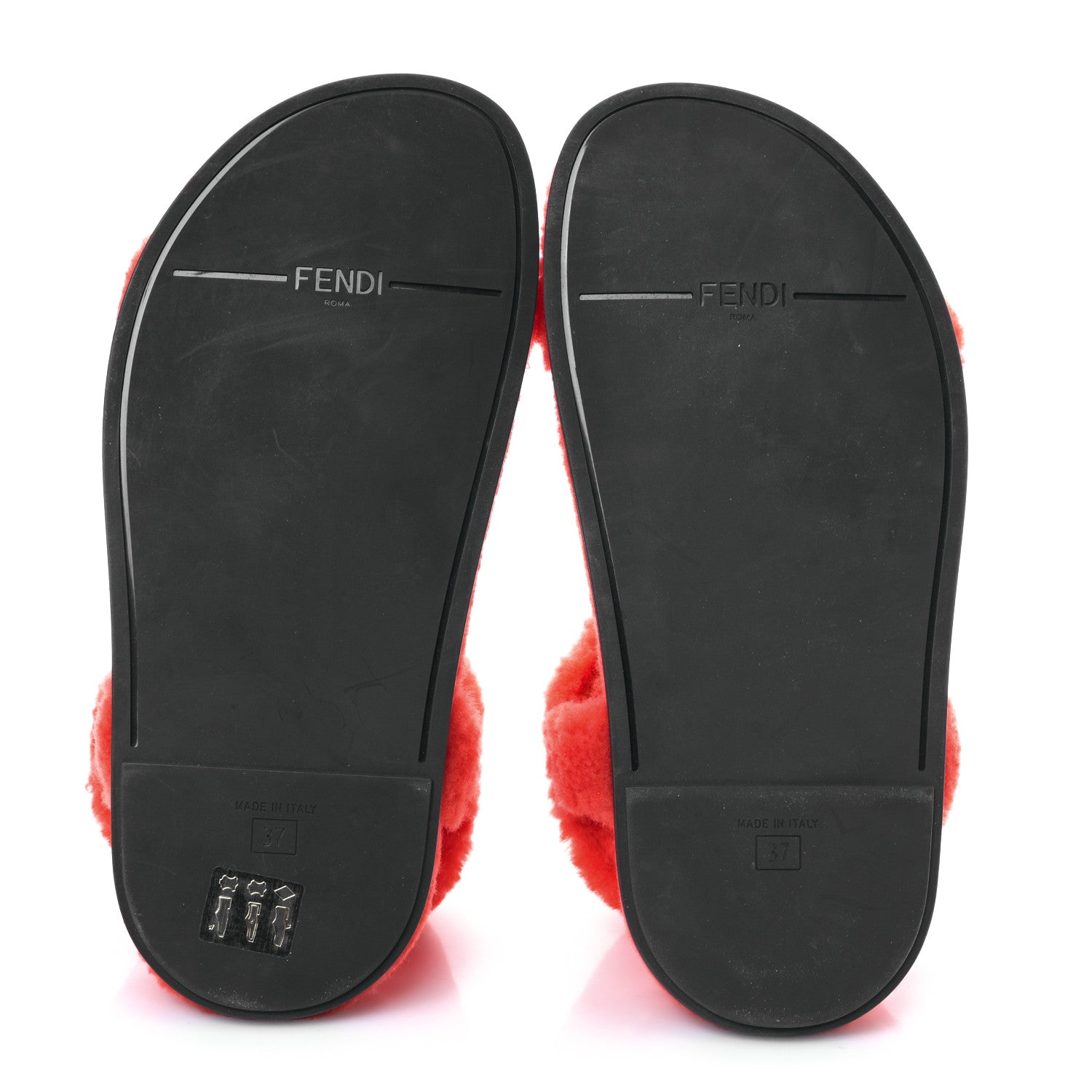 Fendi Shearling FF Fendi Feel Sandals 37 Georgia Scuro 37 5 of 7