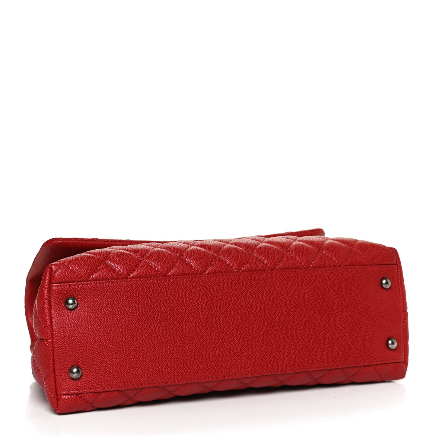 Caviar Quilted Medium Coco Handle Flap Red