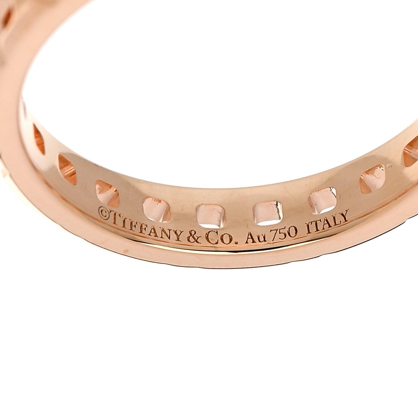 18K Rose Gold Narrow T True Ring 52 6