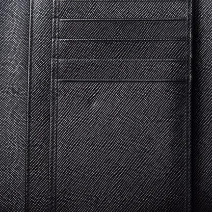 Prada Saffiano Compact Envelope Wallet Black 6 of 9