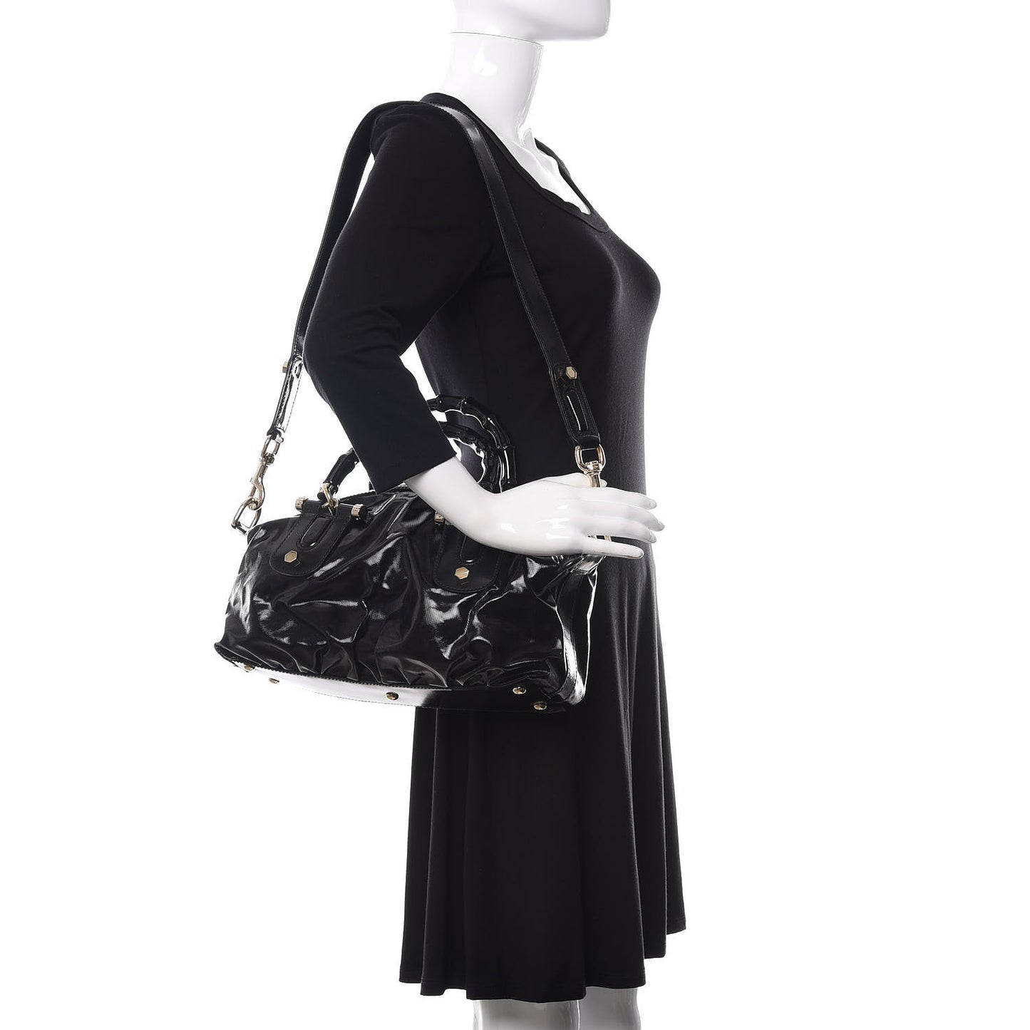 Dialux Pop Bamboo Top Handle Tote Black