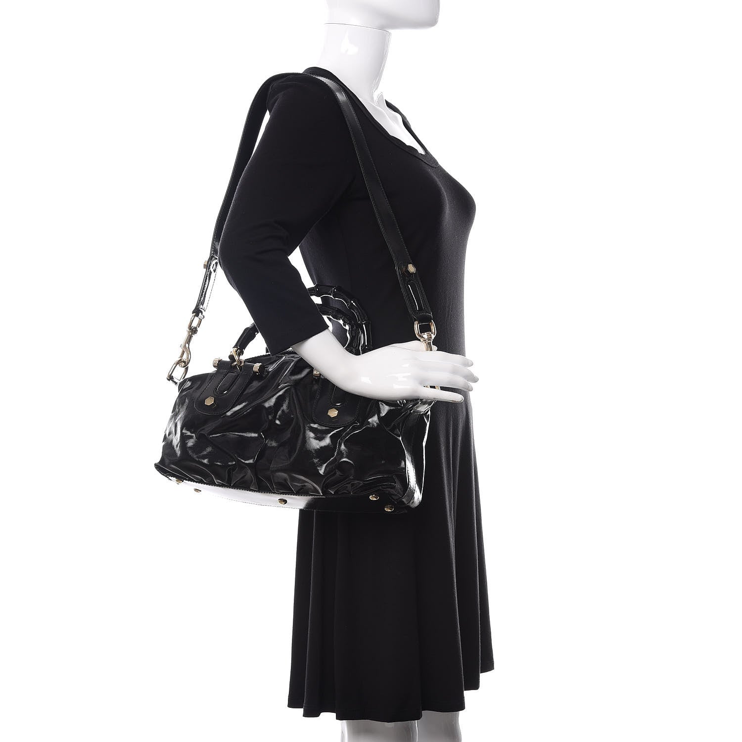 Gucci Dialux Pop Bamboo Top Handle Tote Black 2 of 10