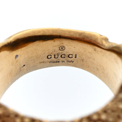 Gucci Metal Aries Ring M Aged Gold 4 of 6