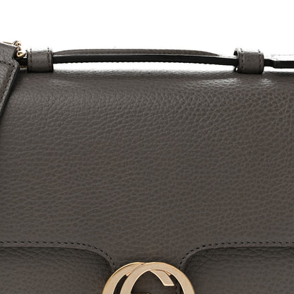 Gucci Dollar Calfskin Interlocking G Top Handle Shoulder Bag Loess 9 of 14