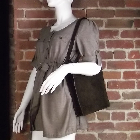 Suede Shoulder Bag Brown