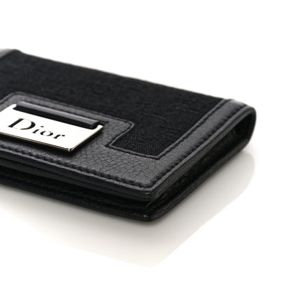 Christian Dior Monogram Card Holder Black 9 of 10