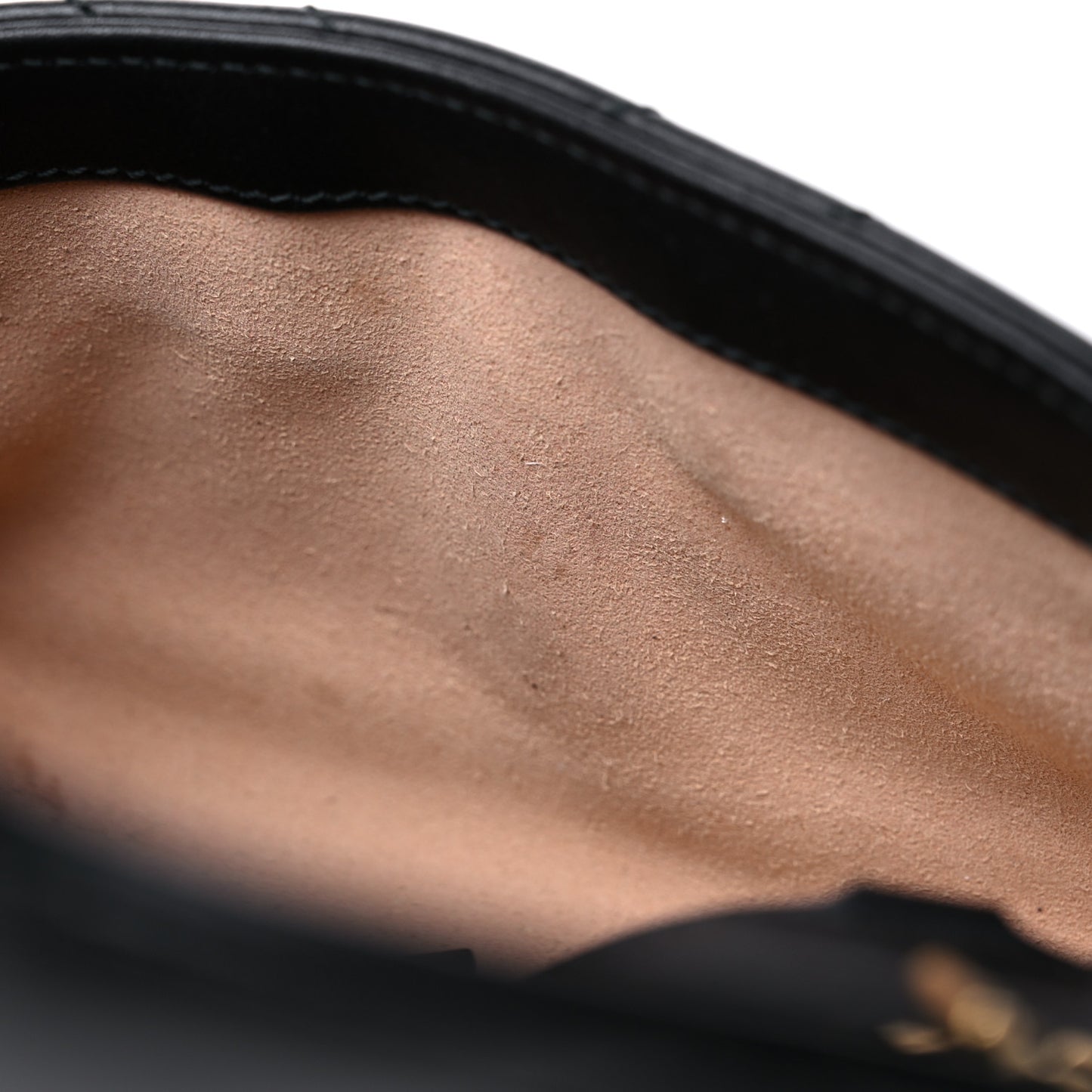 Calfskin Matelasse Super Mini GG Marmont Shoulder Bag Black