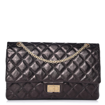 Chanel Glazed Aged Calfskin Quilted 2.55 Reissue 227 Flap Dark Brown 1 of 11