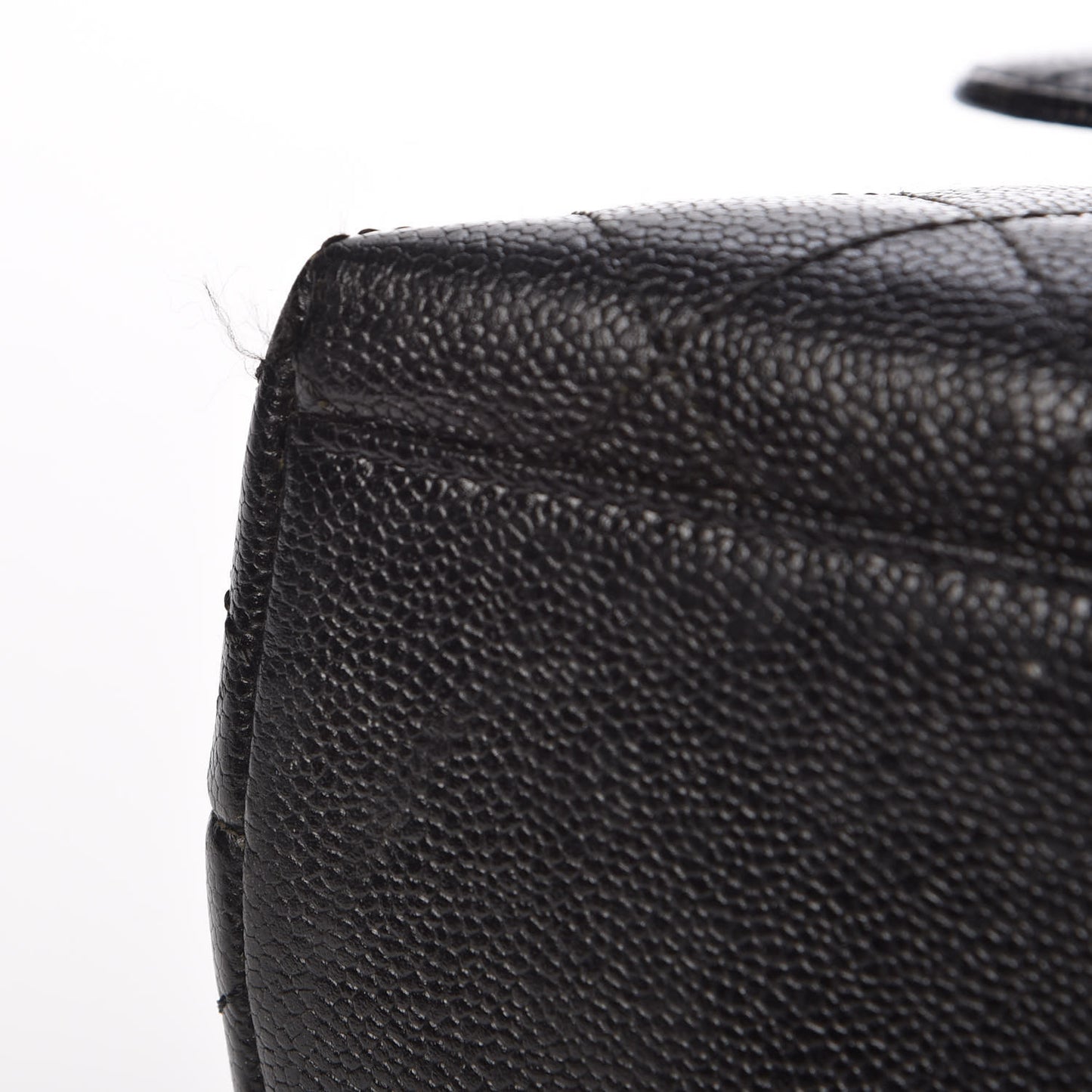 Caviar Quilted Jumbo Kelly Flap Black
