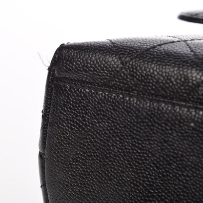 Chanel Caviar Quilted Jumbo Kelly Flap Black 11 of 17