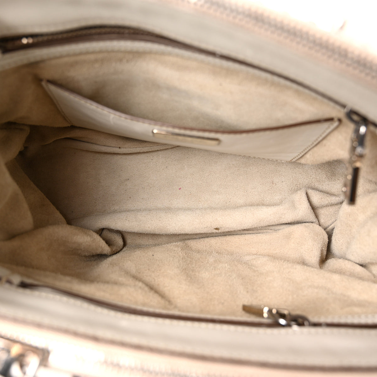 Prada City Calf Mini Hand Stitched Galleria Double Zip Tote White 5 of 12