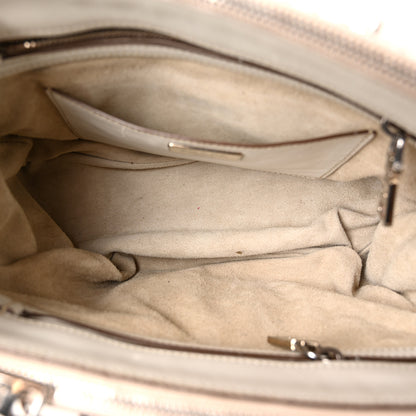 Prada City Calf Mini Hand Stitched Galleria Double Zip Tote White 5 of 12