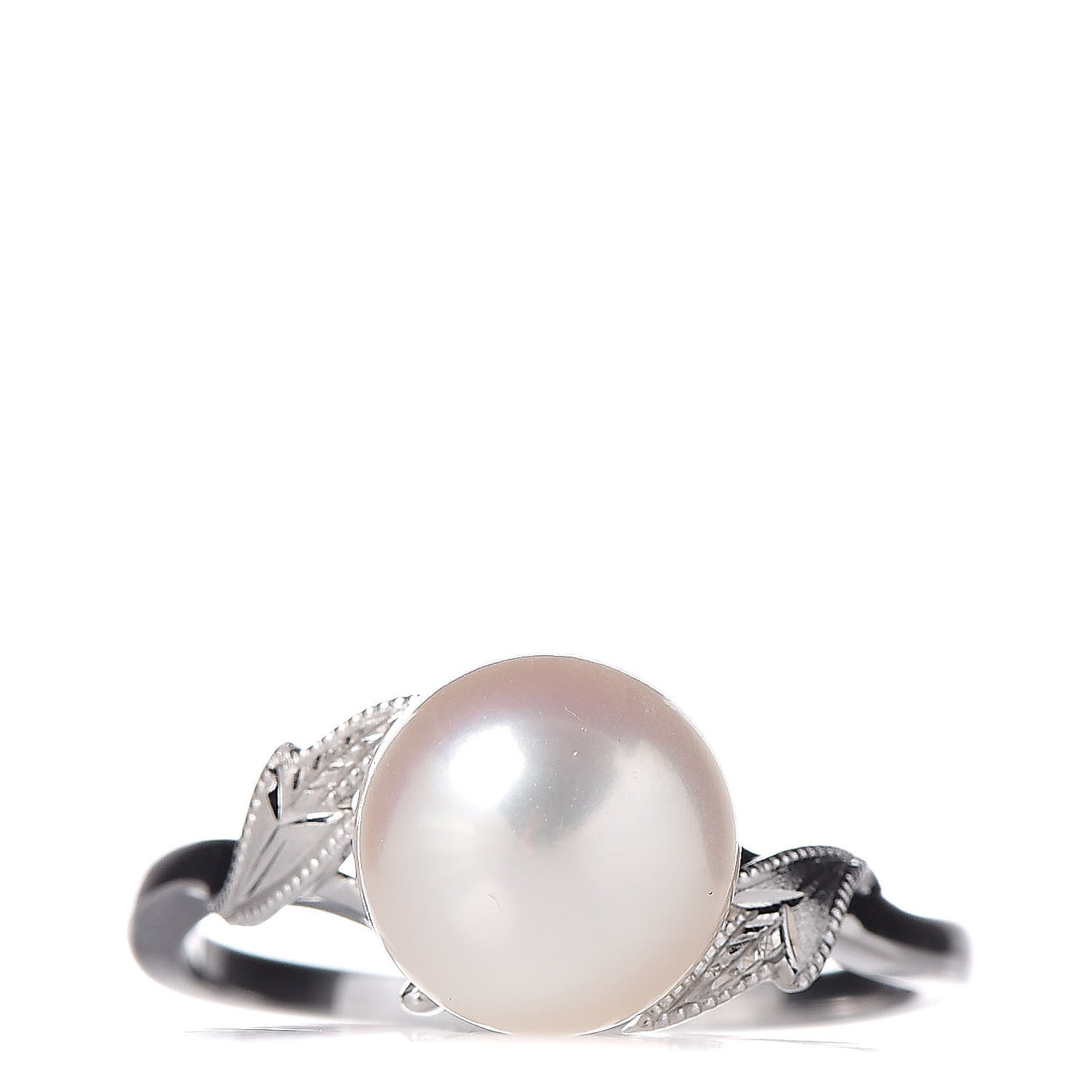 18K White Gold Akoya Pearl 8.5-9mm Ring 53 6.5