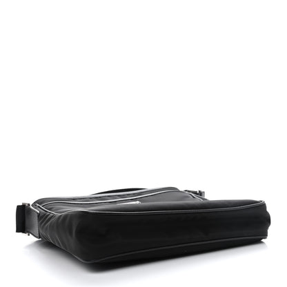 Prada Tessuto Nylon Saffiano Flat Messenger Bag Black 4 of 9