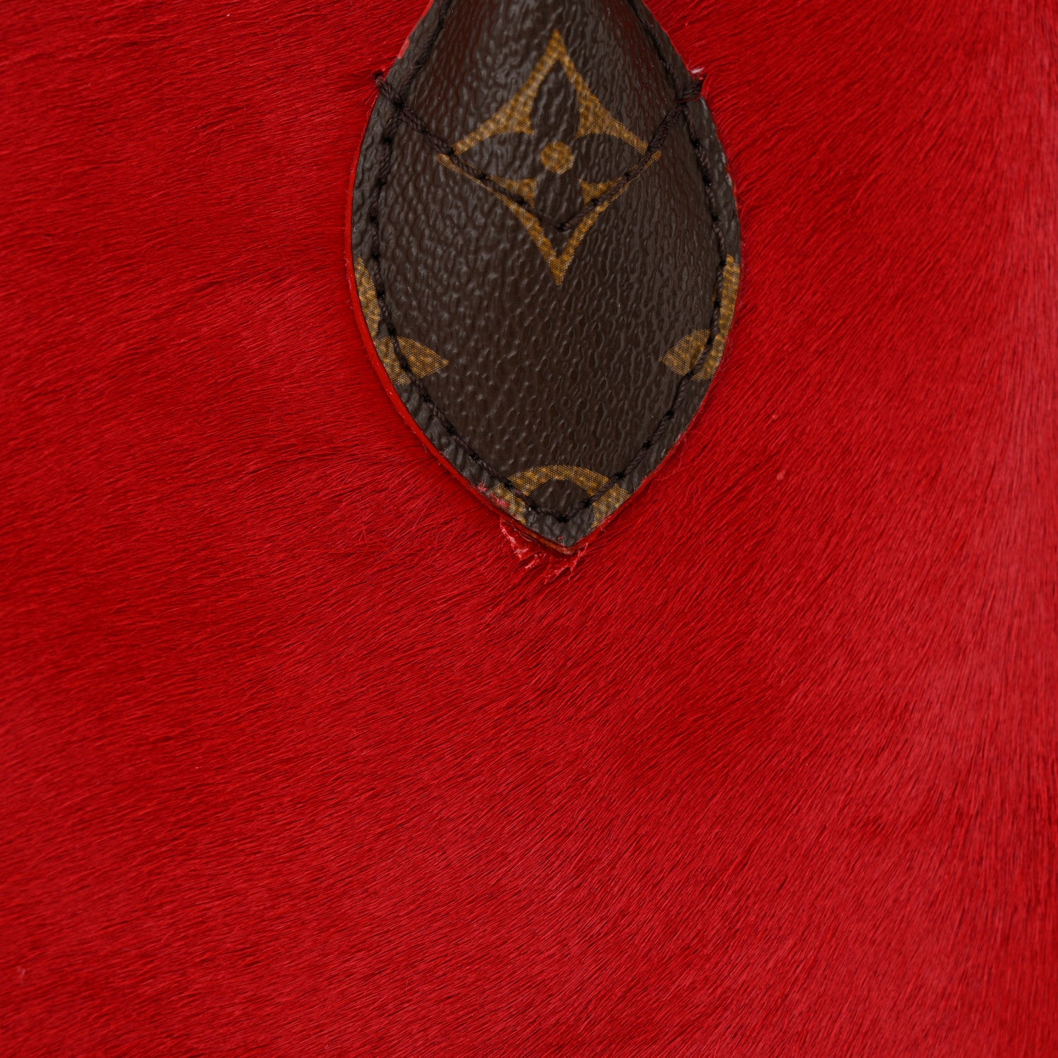 Louis Vuitton Monogram Calf Hair Spikes Iconoclasts Christian Louboutin Tote Red 15 of 17