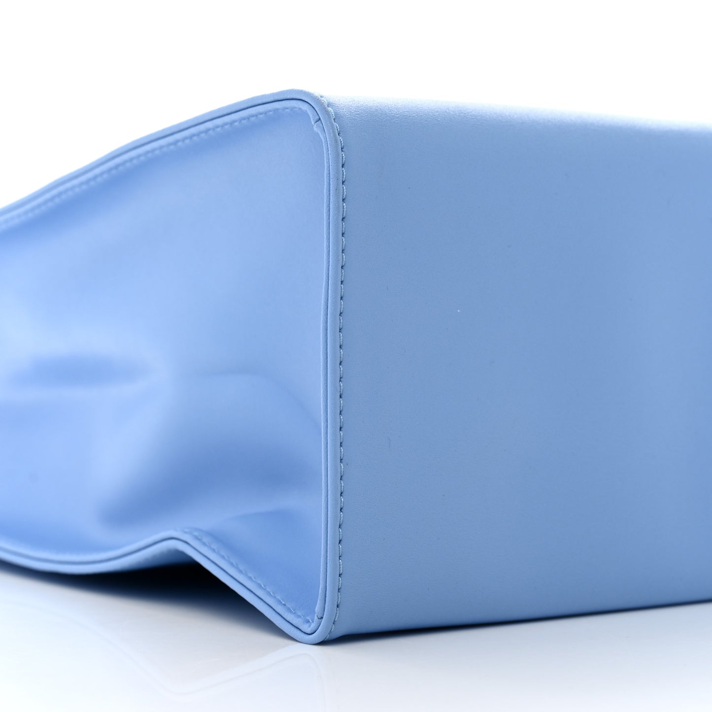 Vegan Leather Medium Shopping Bag Cerulean