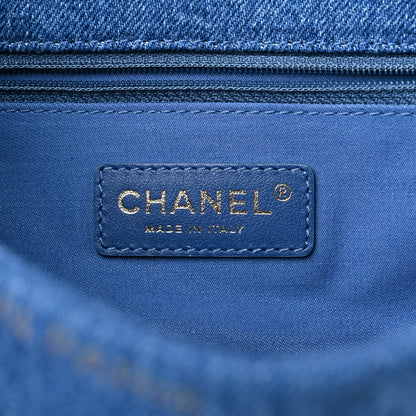 Chanel Denim Quilted Mini Denim Mood Rectangular Flap Blue Multicolor 6 of 10