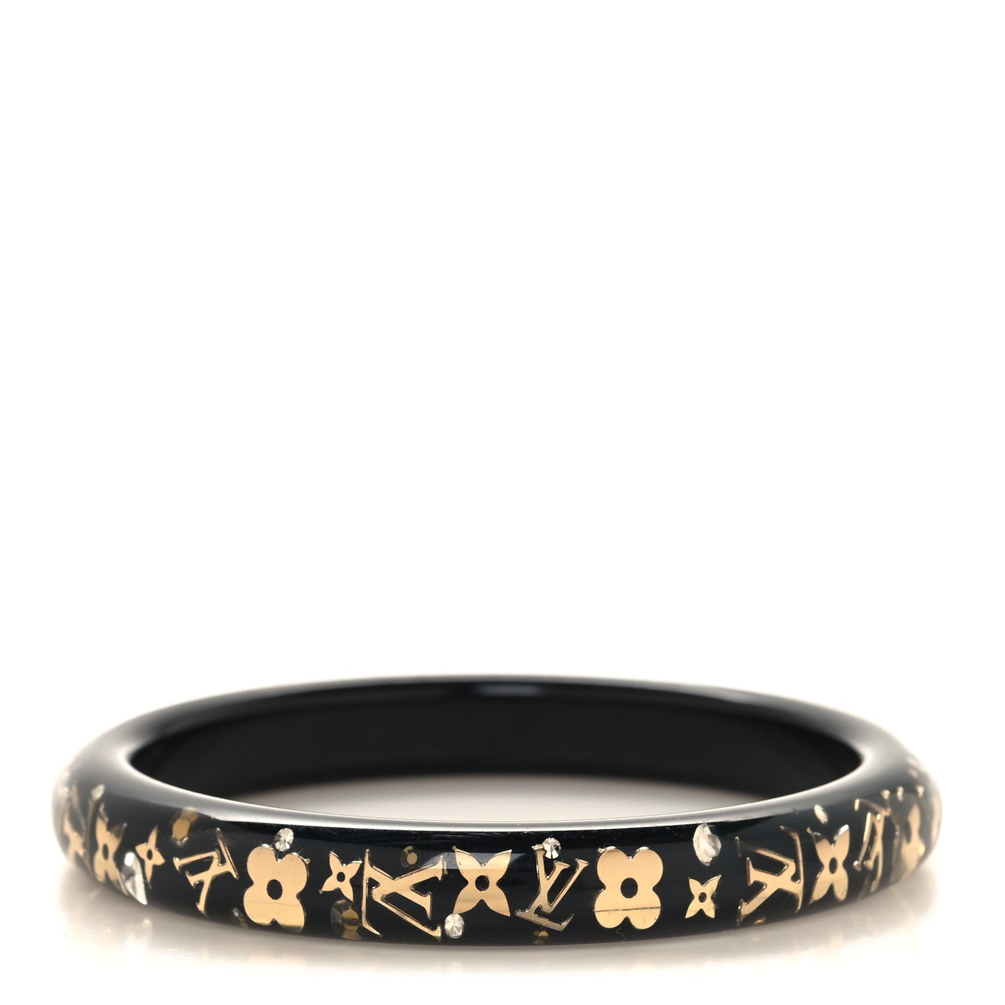 Resin Swarovski Small Inclusion Bracelet PM Black