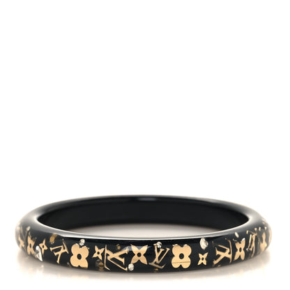 Louis Vuitton Resin Swarovski Small Inclusion Bracelet PM Black 1 of 3