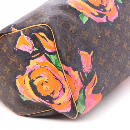 Louis Vuitton Monogram Roses Speedy 30 5 of 10