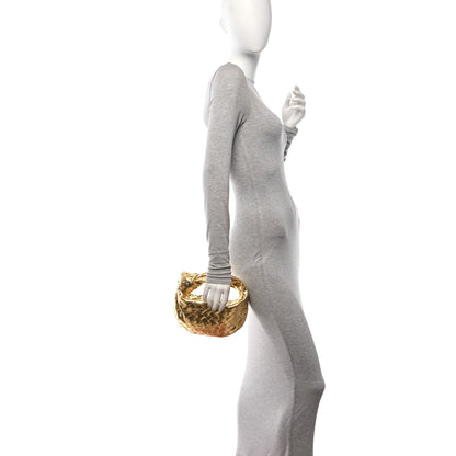 Bottega Veneta Metallic Nappa Intrecciato Mini Jodie Gold 2 of 10