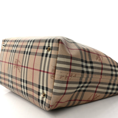 Burberry Haymarket Check Large Nick Tote Chocolate 8 of 11