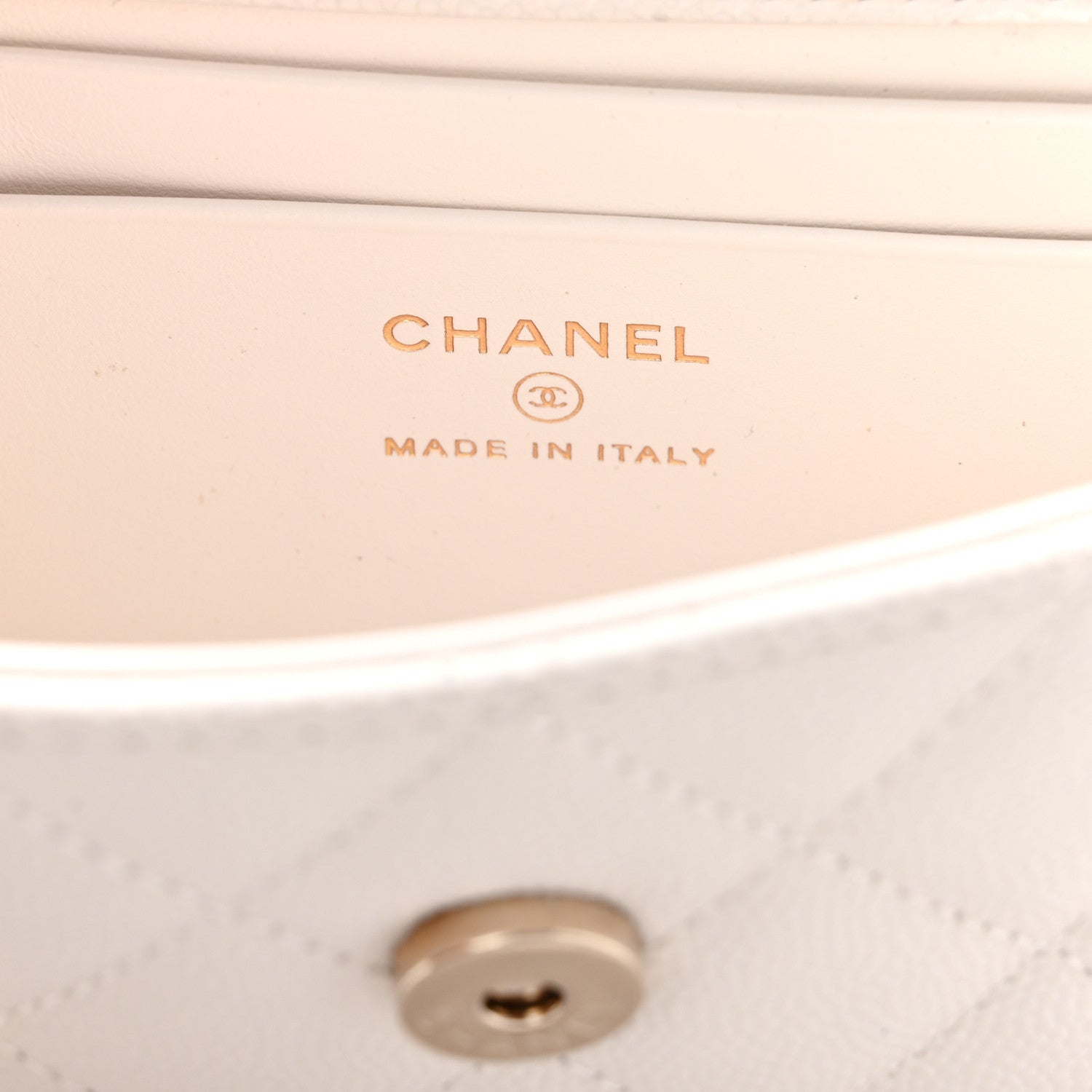 Chanel Caviar Quilted Chain Match Top Handle Phone Holder With Chain White 6 of 11