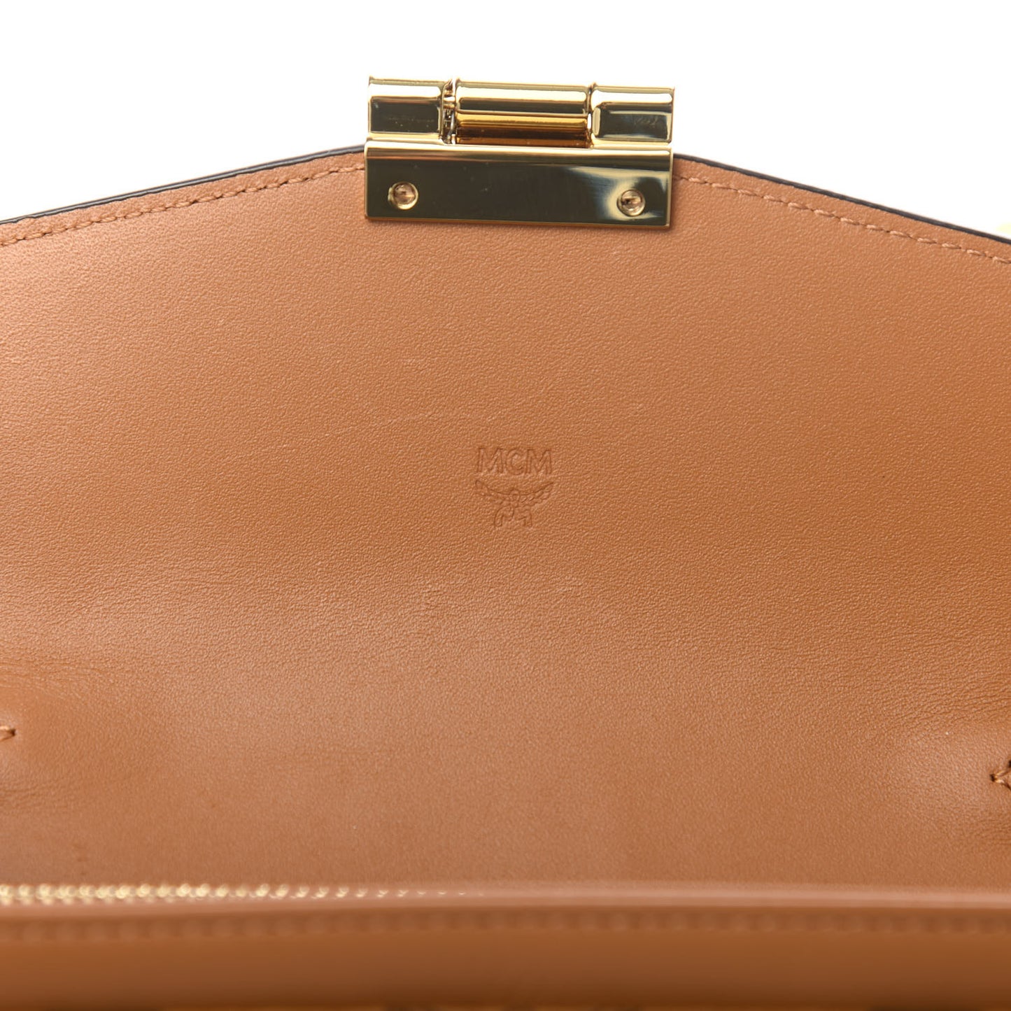 Visetos Large Patricia Wallet On Chain Cognac