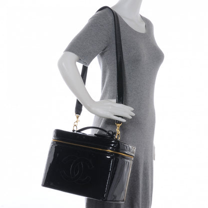 Chanel Patent Large Cosmetic Train Case Black 2 of 6