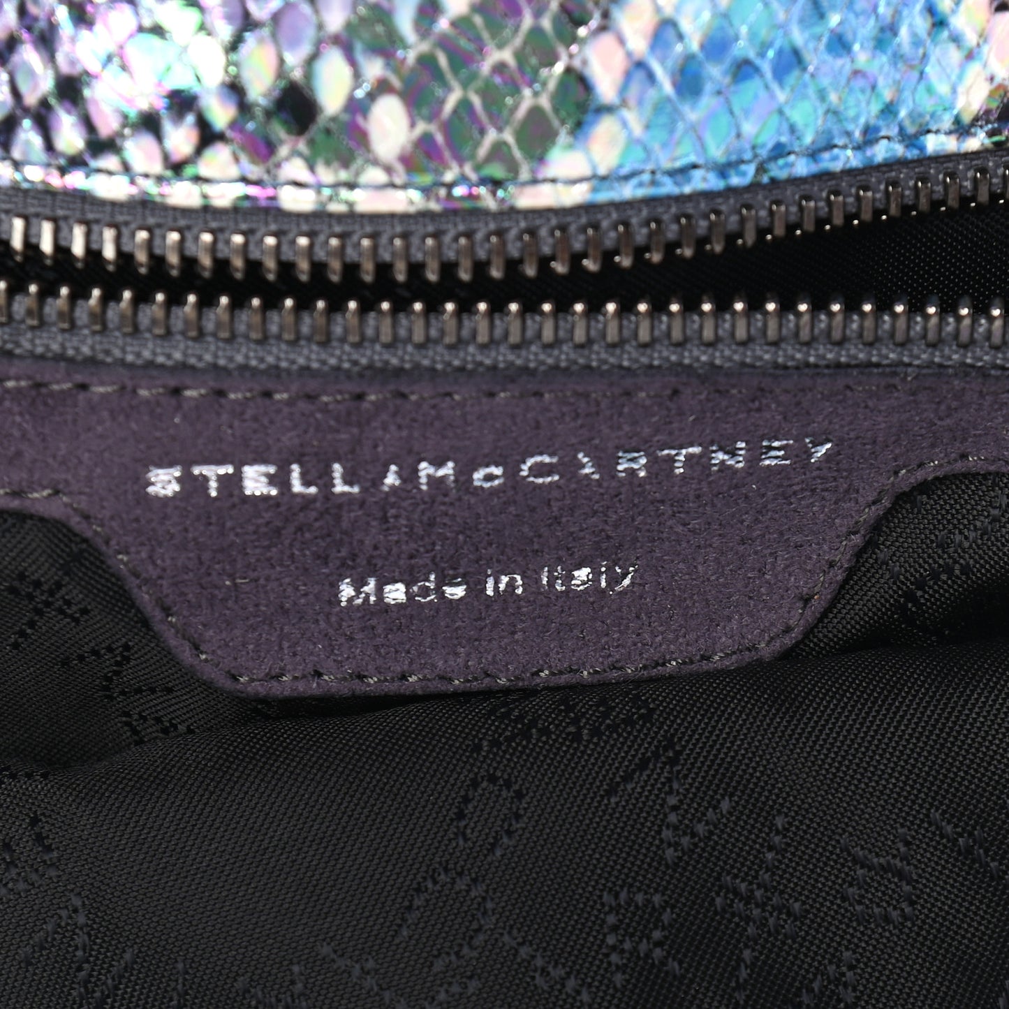 Eco Python Oleographic Small Falabella Tote Navy