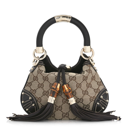 Gucci Monogram Mini Indy Top Handle Bag Dark Brown 1 of 9