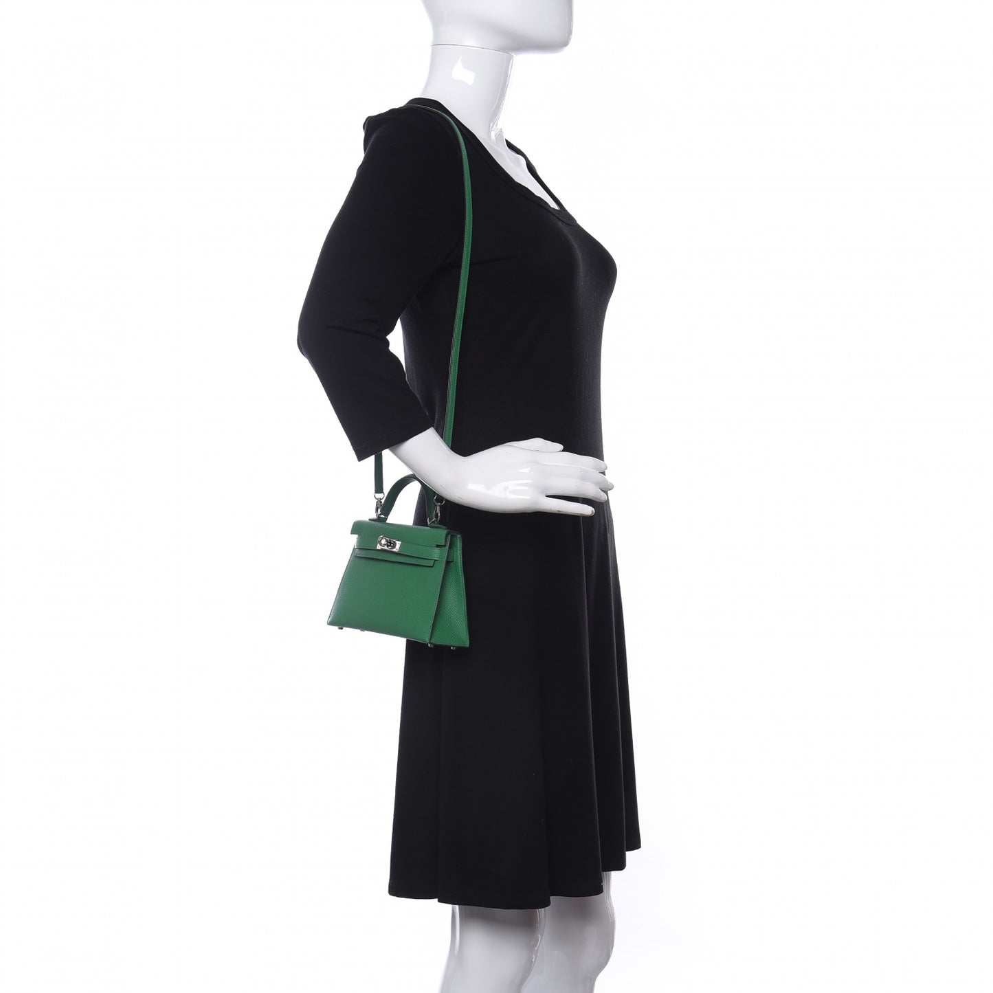 Epsom Verso Mini Kelly Sellier 20 Cactus Bleu Atoll